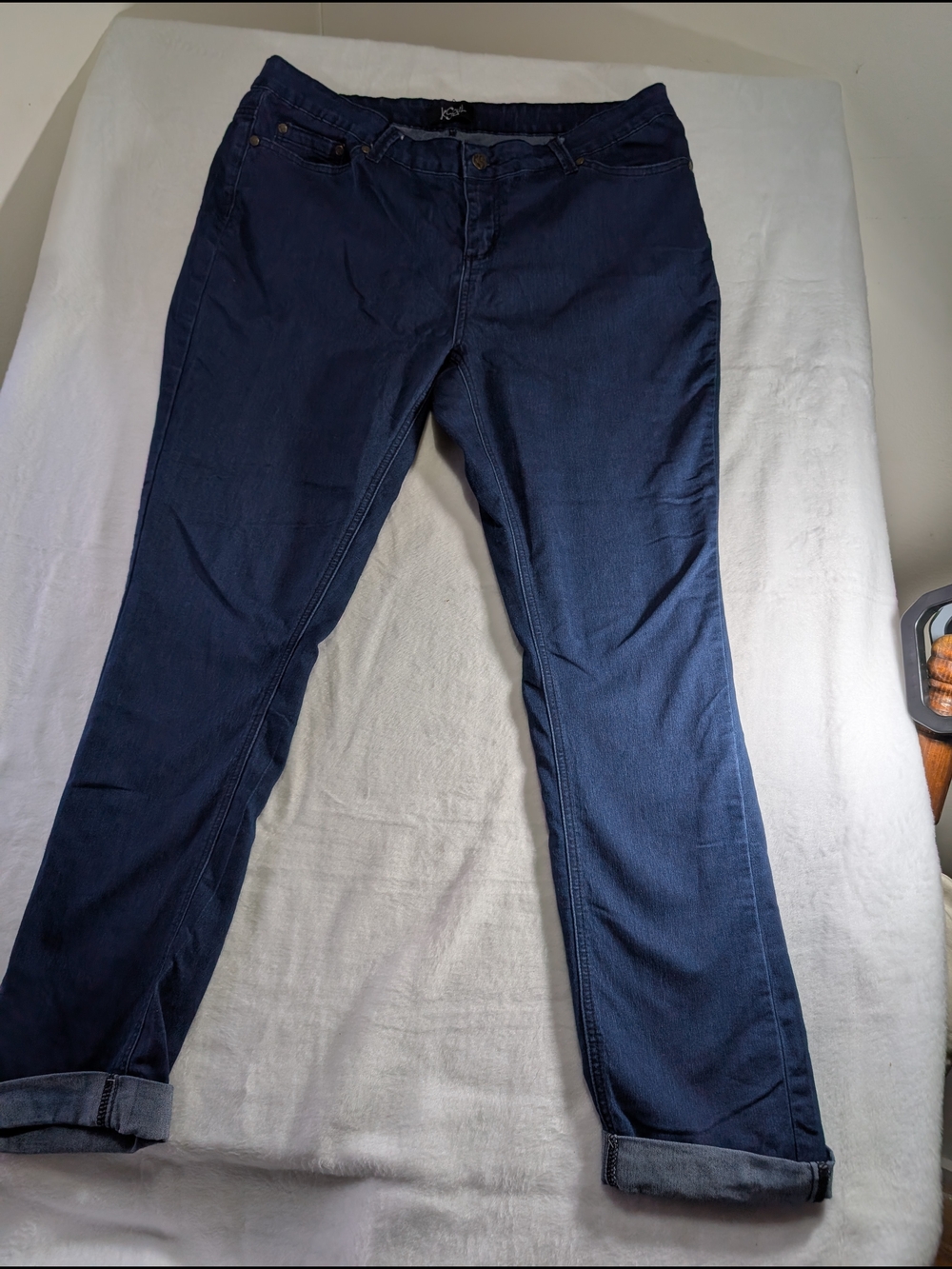 k Soul Straight Leg Women's Jeans in Dark Blue Size 16